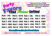 Carregar imagem no visualizador da galeria, UNFILLED PARTY FAVORS